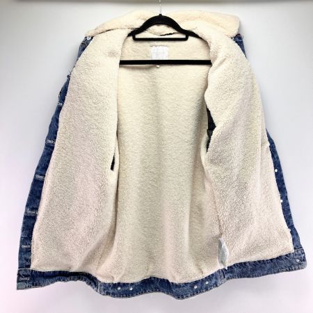  ZARA ザラ レディース フリンジ ネイティブ柄 ダメージ加工 Gジャン SIZE S