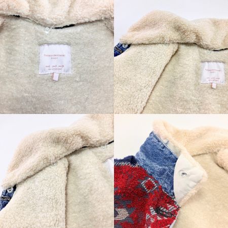  ZARA ザラ レディース フリンジ ネイティブ柄 ダメージ加工 Gジャン SIZE S