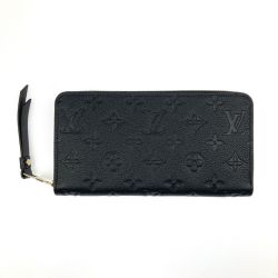 ▽▽ LOUIS VUITTON ルイヴィトン モノグラム・アンプラント ジッピーウォレット ノワール M61864 ブラック Aランク