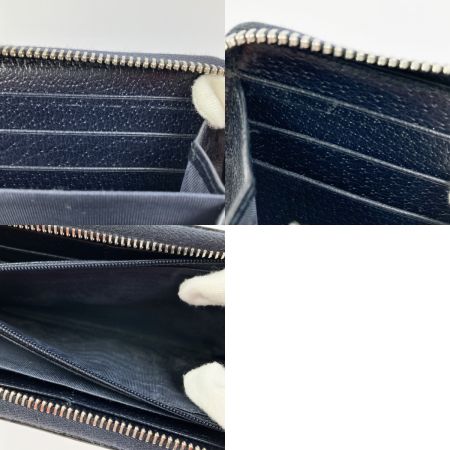  GUCCI グッチ オフィディア GG ジップアラウンドウォレット 523154 ネイビー x ベージュ