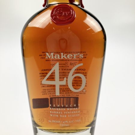  Maker's Mark 46 ウィスキー バーボン グレーン モルト 750ml  47％ 未開栓