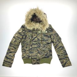 ▽▽ Hysteric Glamour ヒステリックグラマー レディース プリマロフト フライトジャケット カモフラ 迷彩 Cランク