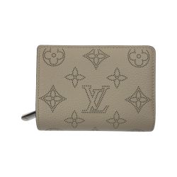▽▽ LOUIS VUITTON ルイヴィトン ポルトフォイユ・クレア 2つ折り財布 マヒナ ガレ M80817 ベージュ Aランク