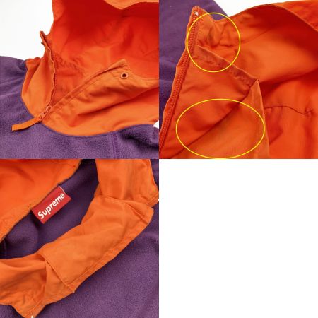  Supreme シュプリーム プルオーバー フリ―ス 13AW Fleece Pullover Sサイズ パープル×オレンジ