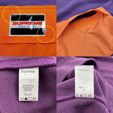  Supreme シュプリーム プルオーバー フリ―ス 13AW Fleece Pullover Sサイズ パープル×オレンジ