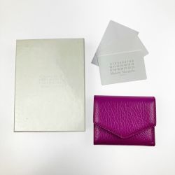 ▽▽ Maison Margiela マルタンマルジェラ 三つ折り財布ミニ財布 S56UI0136 パープル Aランク
