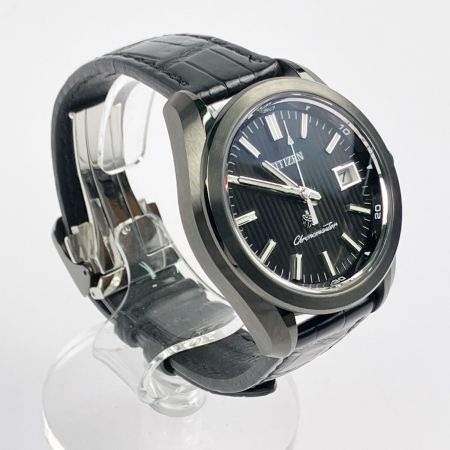 CITIZEN ザ・シチズン エコ・ドライブ限定モデル ブラックイーグル クロノマスター ワニ革 AQ4054-01E