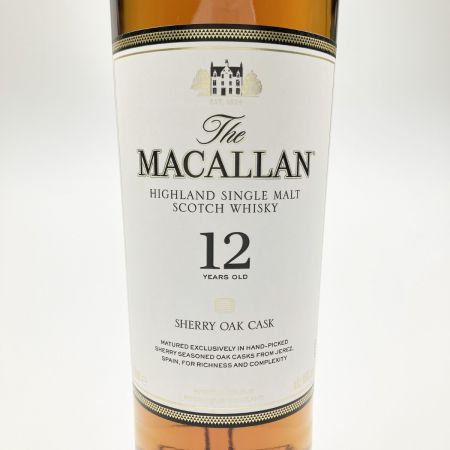 The MACALLAN マッカラン シェリーオークカスク 12年 スコッチウイスキー 700ml 40％ 箱付き 未開栓