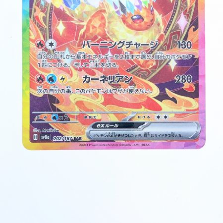   ポケモンカード ブースターex 202/187SAR ポケカ