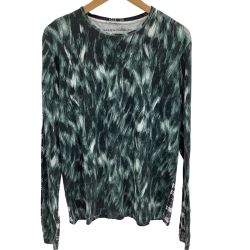 BALENCIAGA バレンシアガ メンズ 長袖カットソー　ロングTシャツ SIZE M グリーン Bランク