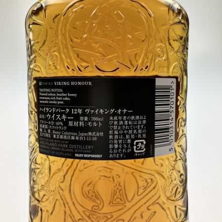   ハイランドパーク 12年 ヴァイキングオナー 700ml 40度 ウイスキー モルト 未開栓