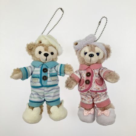  ディズニー Duffy & Shellie May ダッフィー＆シェリーメイ パジャマ ぬいぐるみバッジ