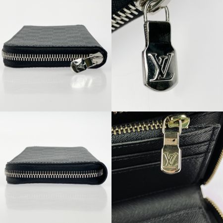  LOUIS VUITTON ルイヴィトン ダミエ・グラフィット ジッピーウォレット・ヴェルティカル N63095 ブラック