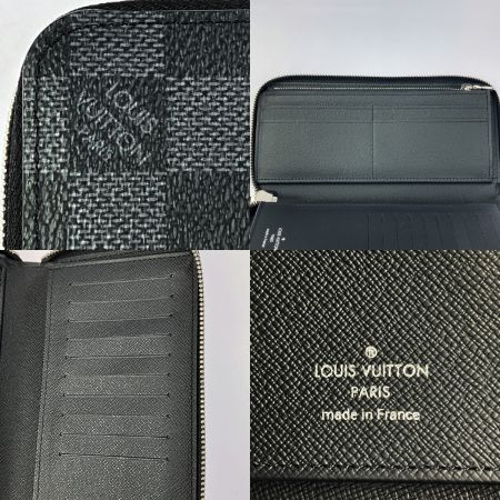  LOUIS VUITTON ルイヴィトン ダミエ・グラフィット ジッピーウォレット・ヴェルティカル N63095 ブラック