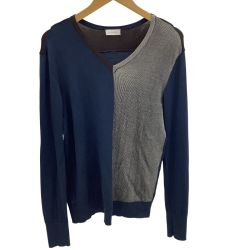 BALENCIAGA バレンシアガ メンズ Vネックニット SIZE S ネイビー Bランク