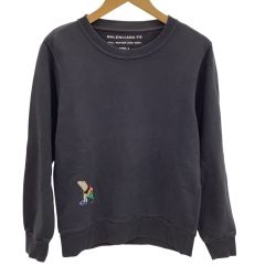 BALENCIAGA バレンシアガ メンズ スウェット トレーナー SIZE S グレー Bランク