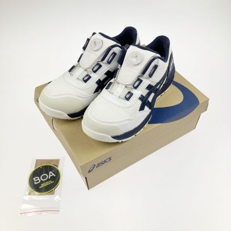  asics アシックス 安全靴 WINJOB CP209 BOA 25.0cm 1271A029-102 ホワイト×ネイビー 開封未使用品