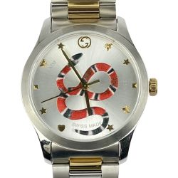▽▽ GUCCI グッチ Gタイムレス スネーク クォーツ 126.4 Bランク
