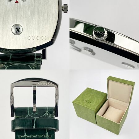  GUCCI グッチ グリップ クォーツ アリゲーターストラップ 157.3