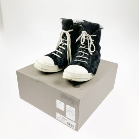  RICK OWENS リックオーウェンス ハイカットスニーカーRR02B2890LHL カウヘアー 44 RR02B2890 ブラック