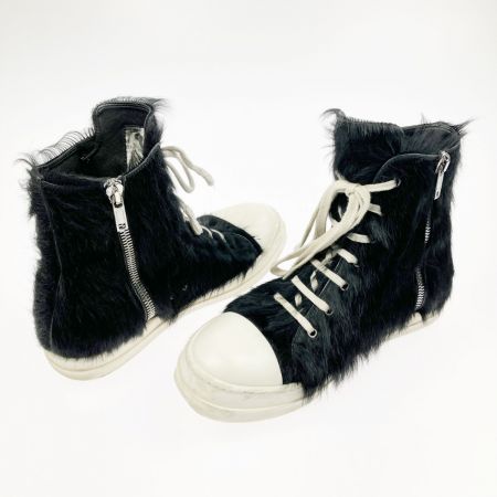  RICK OWENS リックオーウェンス ハイカットスニーカーRR02B2890LHL カウヘアー 44 RR02B2890 ブラック