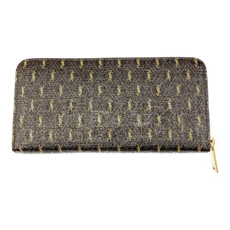  Yves Saint Laurent イブサンローラン ラウンドファスナー財布 664491 ブラウン