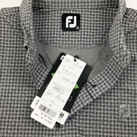   FJ メンズ ゴルフウェア ストレッチシャツ XL グレー 開封未使用品