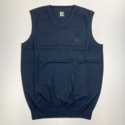 ▽▽  FJ メンズ ゴルフウェア サマーニット ベスト 吸汗速乾 FJ-S21-M02 ネイビー 開封未使用品 Sランク