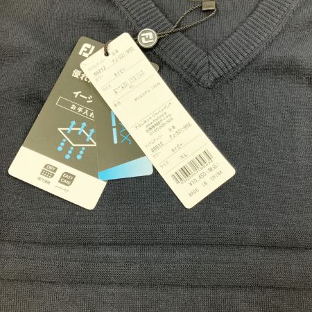   FJ メンズ ゴルフウェア サマーニット ベスト 吸汗速乾 FJ-S21-M02 ネイビー 開封未使用品