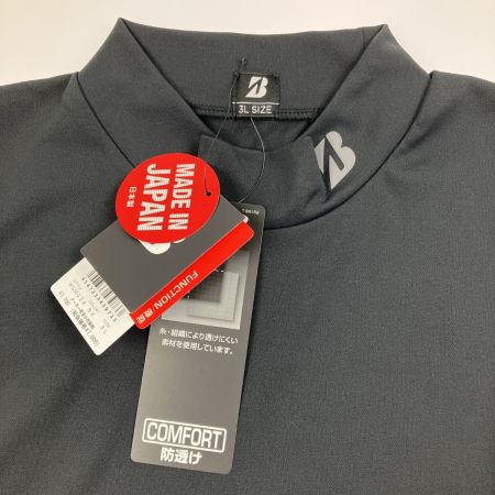  ブリジストンゴルフ モックネック Tシャツ 3L 吸汗速乾 UVカット WGM02A ブラック 開封未使用品