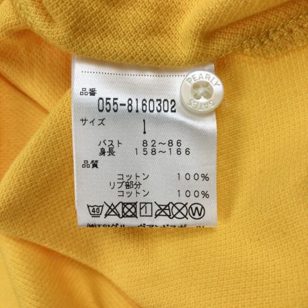  PEARLY GATES パーリーゲイツ レディース ゴルフウェア ロゴ ポロシャツ サイズ１ 055-8160302 イエロー 開封未使用品