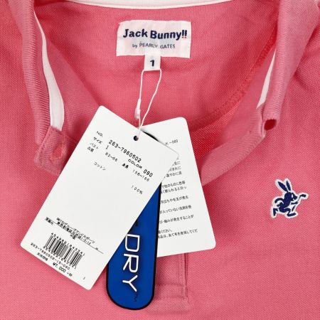  Jack Bunny!! ジャックバニー レディース ゴルフウェア サイズ １ 263-7960502 ピンク 開封未使用品