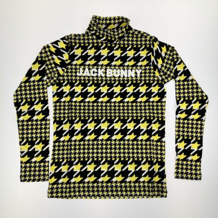  Jack Bunny!! ジャックバニー レディース モックネック 長袖 カットソー  263-1266906 イエロー×ブラック 開封未使用品