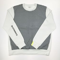 ▽▽ black&white ブラックアンドホワイト レディース ゴルフウェア ギンガムチェック トレーナー スウェット LL 開封未使用品 Sランク