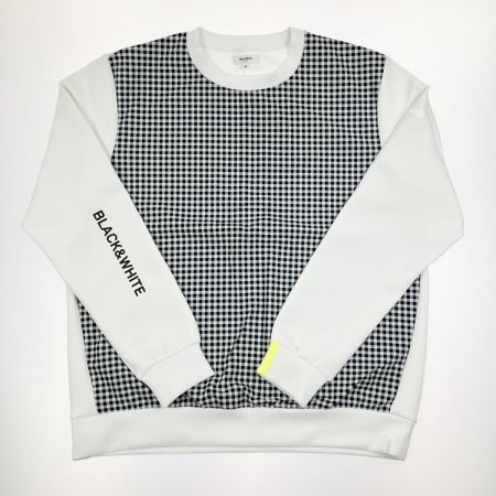  black&white ブラックアンドホワイト レディース ゴルフウェア ギンガムチェック トレーナー スウェット LL 開封未使用品