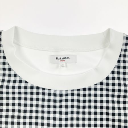  black&white ブラックアンドホワイト レディース ゴルフウェア ギンガムチェック トレーナー スウェット LL 開封未使用品