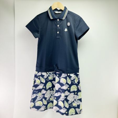  and per se アンパスィー ゴルフウェア ポロワンピース 貝殻モチーフ Mサイズ ネイビー 開封未使用品