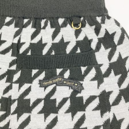  rienda suelta レディース ゴルフウェア ウールスカート 千鳥格子柄 Sサイズ ブラック 開封未使用品