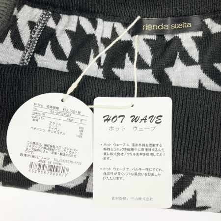  rienda suelta レディース ゴルフウェア ウールスカート 千鳥格子柄 Sサイズ ブラック 開封未使用品