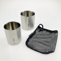 ▽▽ snowpeak スノーピーク スタッキングマグ 真空雪峰 300/450 マット セット Aランク