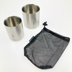 ▽▽ snowpeak スノーピーク スタッキングマグ 真空雪峰 300/450 マット セット Bランク