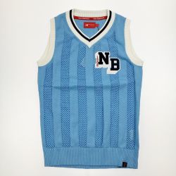 ▽▽ NEW BALANCE ニュー・バランス レディース ゴルフウェア サマーベスト Lサイズ スカイブルー 開封未使用品 Sランク