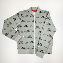 ▽▽ NEW BALANCE ニュー・バランス レディース ゴルフウェア Wジップジャケット スウェット L グレー Bランク