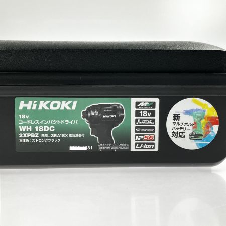  HiKOKI ハイコーキ インパクトドライバ WH18DC 2XPBZ 18V ブラック