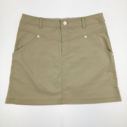 ▽▽ NEW BALANCE ニュー・バランス レディース ゴルフウェア ストレッチ 犬ワッペン付 スカート  ベージュ Bランク
