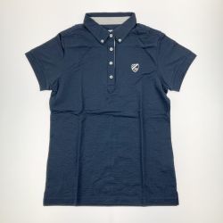 ▽▽ Jack Bunny!! ジャックバニー レディース ゴルフウェア ボタンダウン ポロシャツ ネイビー Bランク