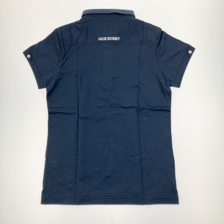  Jack Bunny!! ジャックバニー レディース ゴルフウェア ボタンダウン ポロシャツ ネイビー