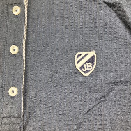  Jack Bunny!! ジャックバニー レディース ゴルフウェア ボタンダウン ポロシャツ ネイビー