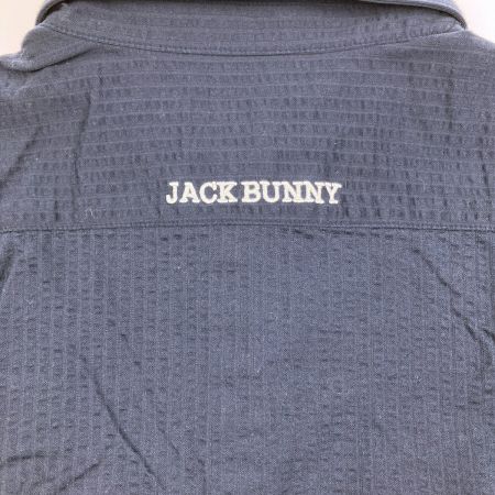  Jack Bunny!! ジャックバニー レディース ゴルフウェア ボタンダウン ポロシャツ ネイビー