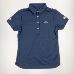 ▽▽ Callaway キャロウェイ レディース ゴルフウェア フラワー柄 ポロシャツ M ネイビー Bランク